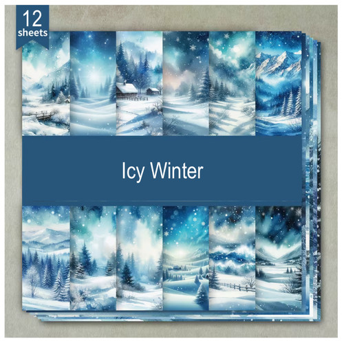 Icy winter craft - paper,