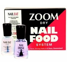 Zoya Dry Nail Food System - Nail Eat & Nail Drink Treatment Set (2x15ml)(ZMNF01)