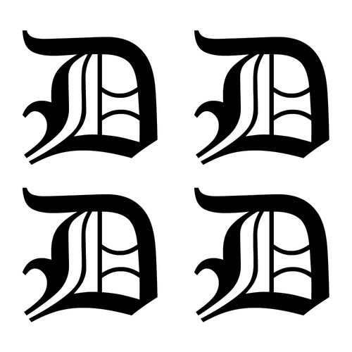 Old english letter vinyl - old, d