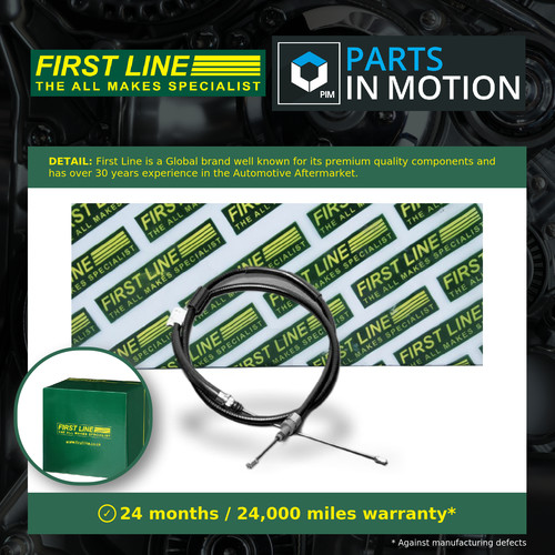 Handbrake cable rear left - cable,