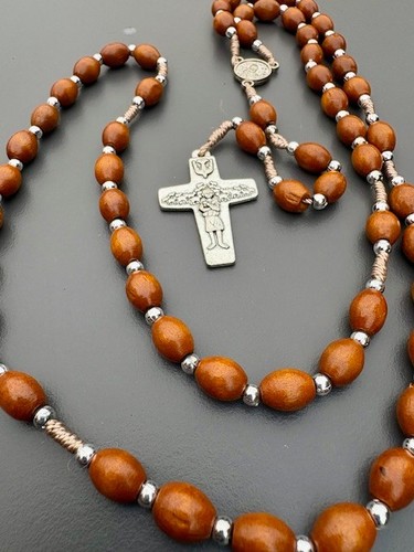 Vintage wooden rosary beads - rosary,