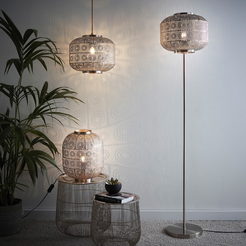 Satin nickel geometric pattern - nickel,