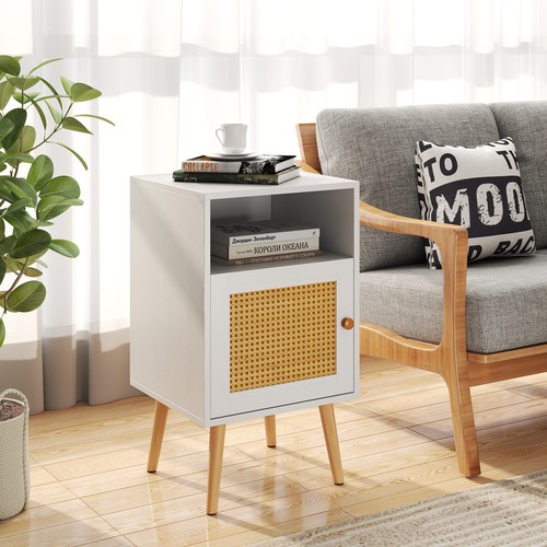 Bedside table rattan - table, pe