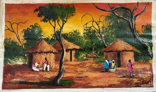 Original african painting with - original,