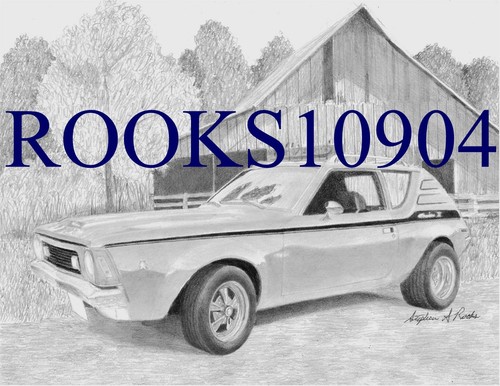 Amc gremlin classic car art - x,
