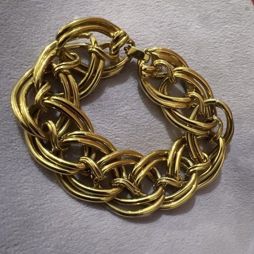 Vintage monet gold double link - vintage,