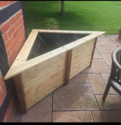 Raised garden pond handmade - lg,