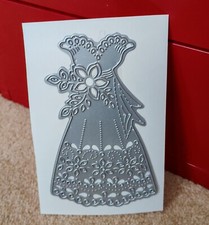 Metal Die - Dress with Flowers, Broderie Anglaise