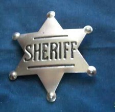 Sheriff Badge Silver Colour