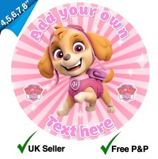 PERSONALISED PAW PATROL SKYE INSPIRED EDIBLE ICING SHEET CAKE TOPPER