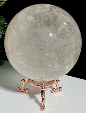 Large 1.63LB Lovely Clear Quartz Sphere Crystal Ball Globe Healing Gem Stone