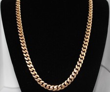 Real Solid 24K Gold Open Curb