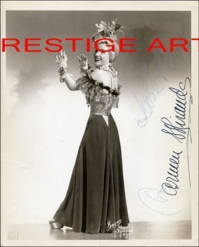 Carmen miranda signed photo - miranda,