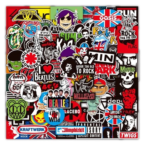 100pcs rock band stickers lot - 100pcs,