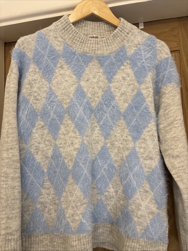 Damart fluffy argyle jumper - argyle,