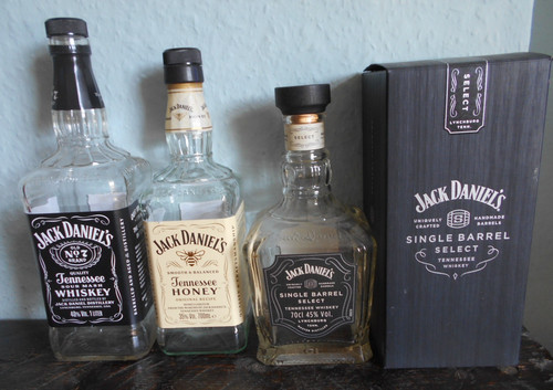 Empty jack daniels bottles - 3,