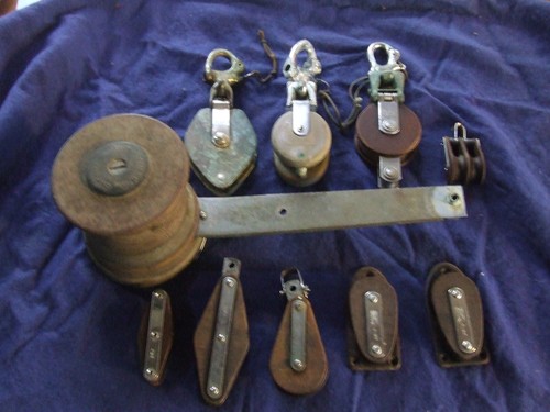 Vintage yacht tufnol block - yacht,
