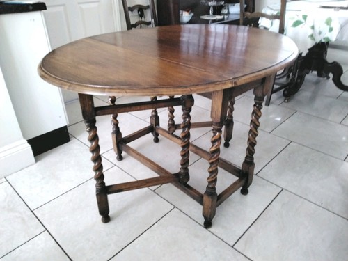 Antique solid oak wood gateleg - antique,
