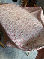 40s 50s Retro real Vintage Floral pink double sided Quilt 81 X 66 Inch