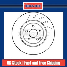 2x Brake Discs Vented Grooved