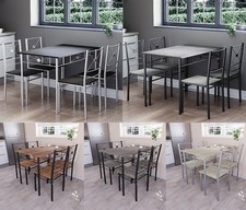 Vida Designs Dining Table & Chairs Set 4 Kitchen Dining Furniture Set