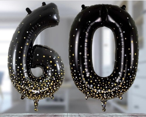 60th birthday black gold