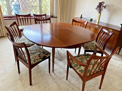 Vintage teak oval - oval, extendable