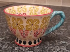 ANTHROPOLOGIE FLORAL MUG