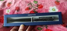 Swarovski Genuine New Stellar Black Chrome Crystal Pen Boxed.