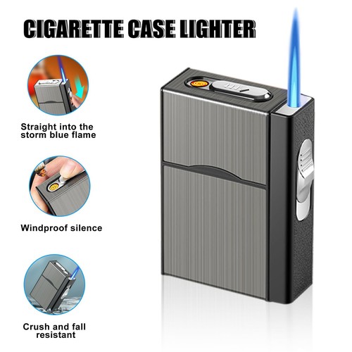 Cigarette case with lighter - with,