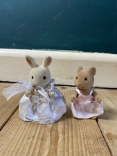 Sylvanian Families Vintage Wedding Pair Bride and Flower Girl Figures