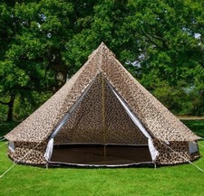 5m leopard print bell tent
