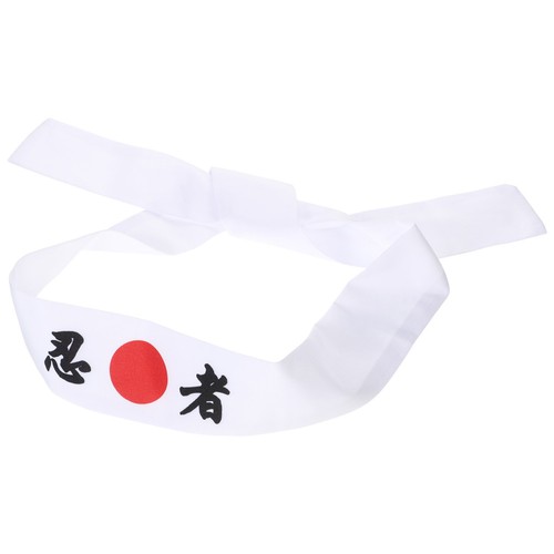 Head bands white ninja - bands,