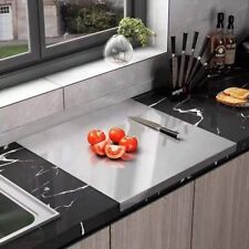 Stainless Folded Edge Worktop Saver Counter Protector Chopping Board 50*40cm UK