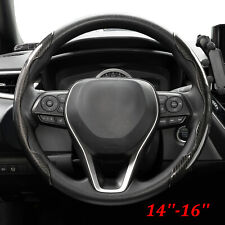Universal Non-Slip Carbon Fiber Look Steering Wheel Grips Booster Cover Trim Car