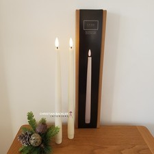 Pair Cream Taupe Led Taper