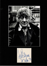 JON PERTWEE  DOCTOR WHO NUMBER 3 AUTHENTIC SIGNED LARGE AUTOGRAPH DISPLAY