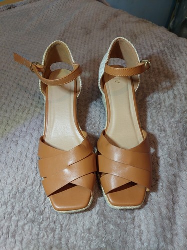 Tan faux leather - faux,