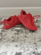 ADIDAS ZX FLUX POWER RED TRAINERS SIZE 4.5 UK