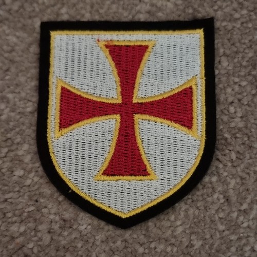 Red white crusader cross - red, on