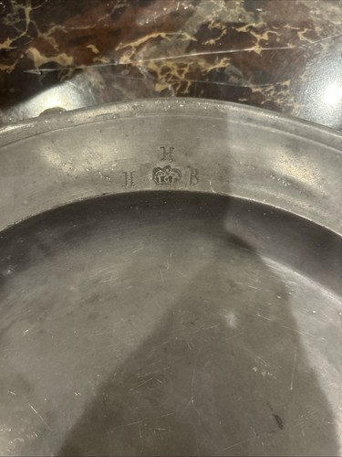 Antique 18thc pewter charger - antique,