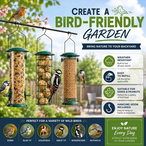 Hanging garden bird feeder - garden,