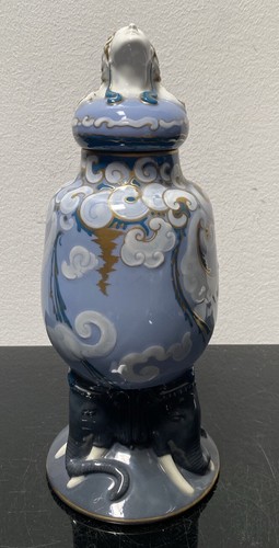 Lidded vase porcelain - vase,, porcelain,