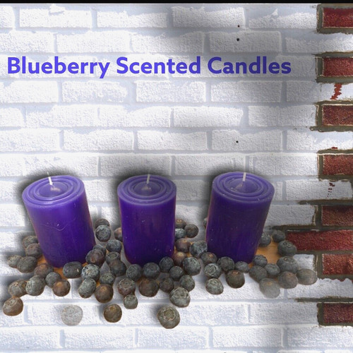 Blueberry scented candles - 3,
