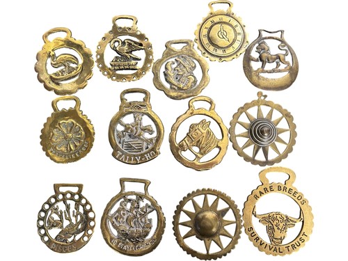 Vintage brass horse brasses - vintage,
