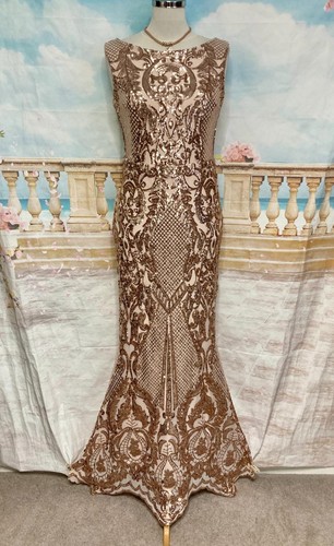 Evening dress rose gold - 12,