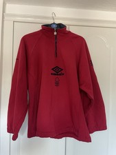 Nottingham Forest Umbro Pro training Pull Over Zipped Top 1996-1998 XL Adults