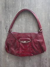 Burgundy Croc Print Furla