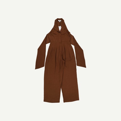 Reiss womens brown jumpsuit - womens,