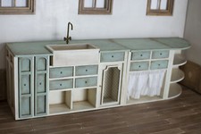 1:12 Scale Dolls House Miniatures Furniture Kitchen Island Unfinished Handmade